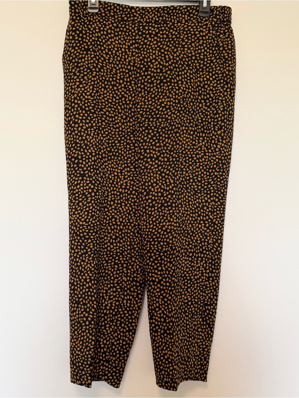 NWT J. Crew Black Dots Plaid Pull On Jamie Pants Size 14
